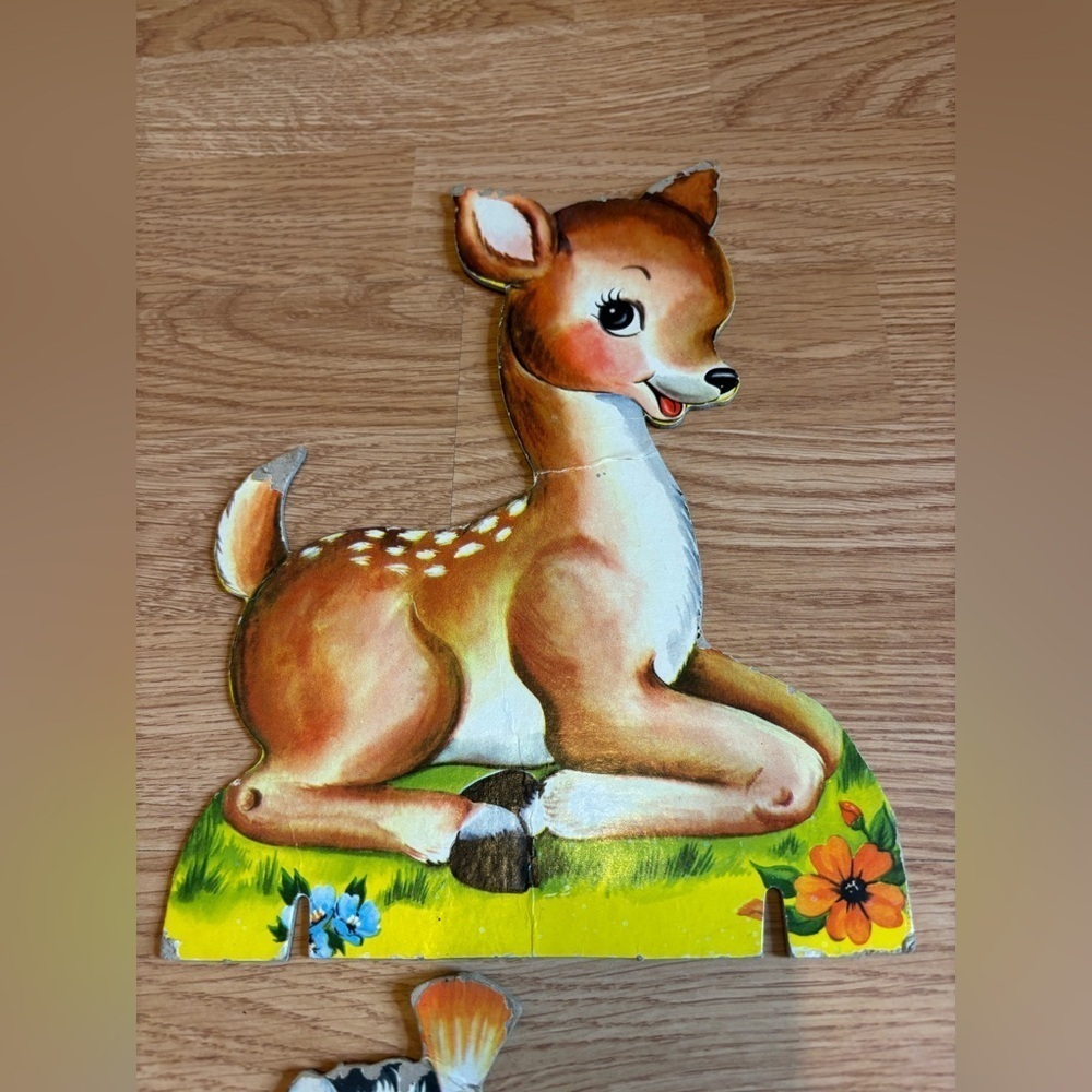 Vintage Animals Pressed Cardboard Wall Decor Lot Of 6 - Picture 2 of 11